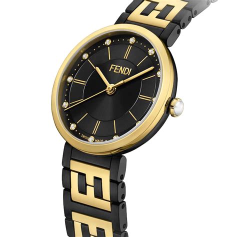 fendi black and gold watch|fendi forever watch.